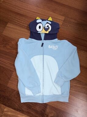 Disney Bluey Light Blue and Navy Zip Hoodie jacket